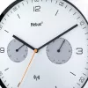 Ρολόι τοίχου/τραπεζιού Mebus 52826 στρογγυλό μαύρο γκρι λευκό