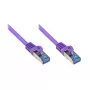 Καλώδιο δικτύου Alcasa Cat6a RJ-45 3m μωβ