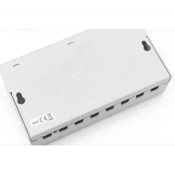 Patch panel DIGITUS Desktop αρθρωτό κενό, θωρακισμένο, 8-Port, χάλυβας, γκρι, τοποθέτηση σε τοίχο