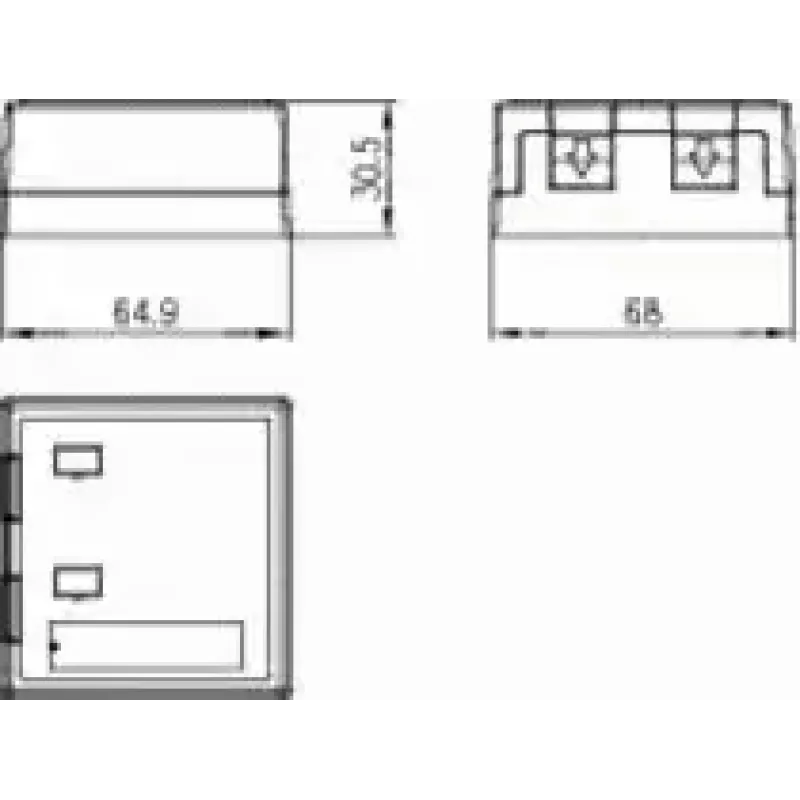 Κουτί επιτοίχιας τοποθέτησης Telegärtner H02000A0072 68x64