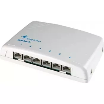 Telegaertner MPD6-HS K Cat.6A Mini διανομέας, 6x RJ45, λευκό αλπικό
