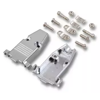 EFB Elektronik E-GP09G Θήκη D-Sub από πλήρες μέταλλο με ανακούφιση έλξης, 9-polig, ασημί