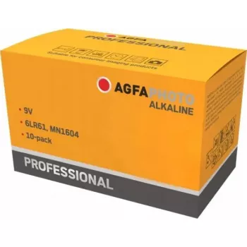 Μπαταρία αλκαλική 9V AGFA Professional — συσκευασία 10 τεμ.