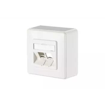 METZ CONNECT 1309150002-E πλάκα κάλυψης τοίχου, 2 μονάδες, λευκό RAL 9010