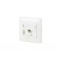 Πρίζα δικτύου RJ-45 BTR NETCOM 130B11D11002-E λευκή