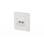 Πρίζα δικτύου RJ-45 BTR NETCOM 130B12D21002-E λευκή