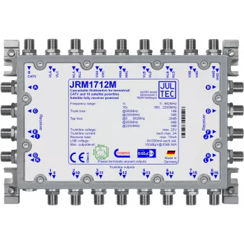 JULTEC JRM1712M δορυφορικός κατανεμητής, 17 είσοδοι σε 12 εξόδους, cascade