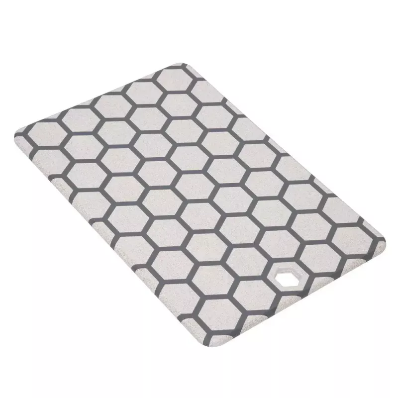 Resto Kitchenware 95402 Ορθογώνια πλαστική σανίδα κοπής γκρι λευκή