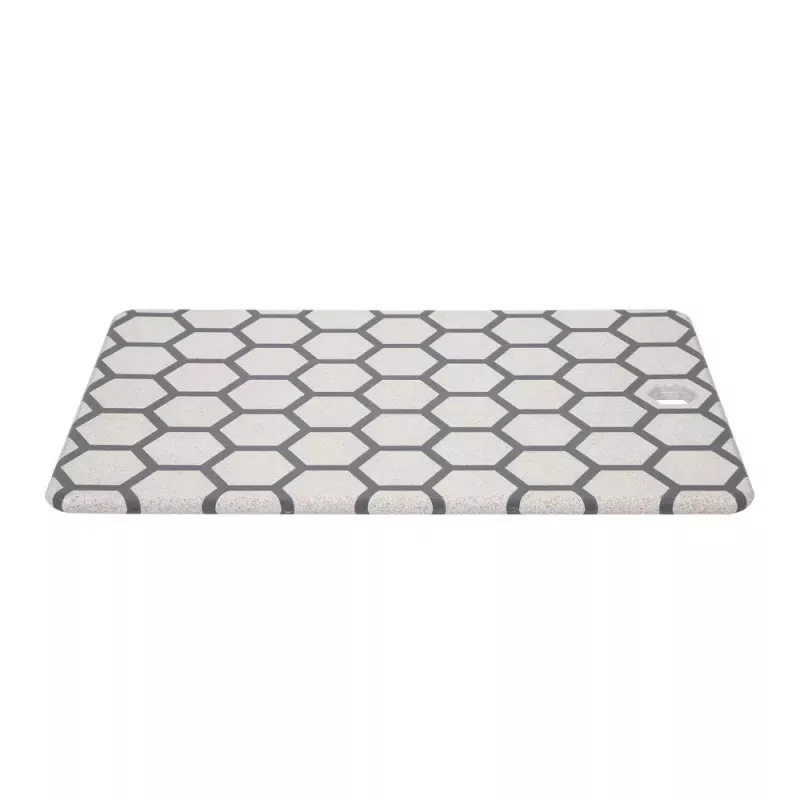 Resto Kitchenware 95402 Ορθογώνια πλαστική σανίδα κοπής γκρι λευκή