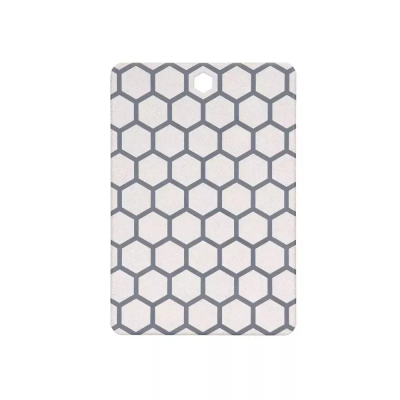Resto Kitchenware 95402 Ορθογώνια πλαστική σανίδα κοπής γκρι λευκή