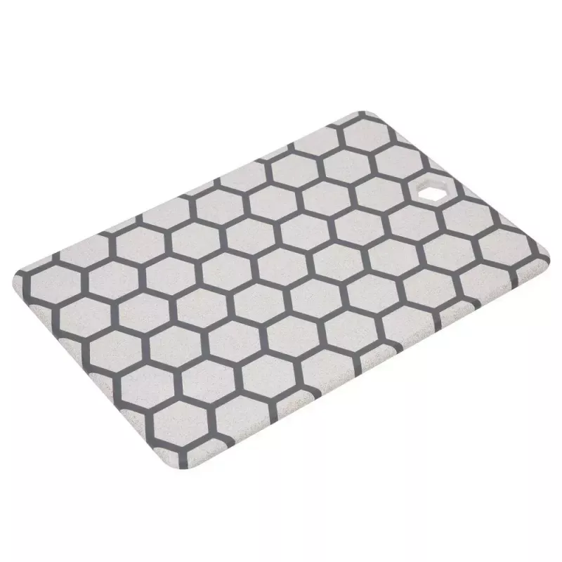 Resto Kitchenware 95402 Ορθογώνια πλαστική σανίδα κοπής γκρι λευκή