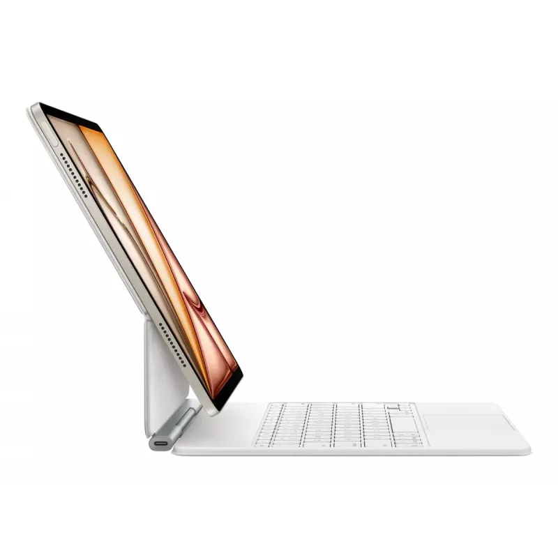 Apple Magic Keyboard QWERTY Δανέζικο Λευκό με Trackpad