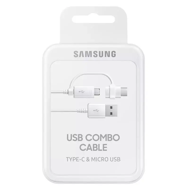 Καλώδιο USB Samsung EP-DG930 1,5 m USB-A USB-C/Micro-USB-B λευκό