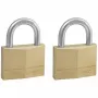 Λουκέτο MASTERLOCK 50 mm συμπαγές ορειχάλκινο σώμα, συσκευασία 2 τεμ., κυλινδρικός βραχίονας