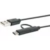 Καλώδιο USB Schwaiger CK 3112 USB 2.0 1m USB A Micro-USB B Μαύρο