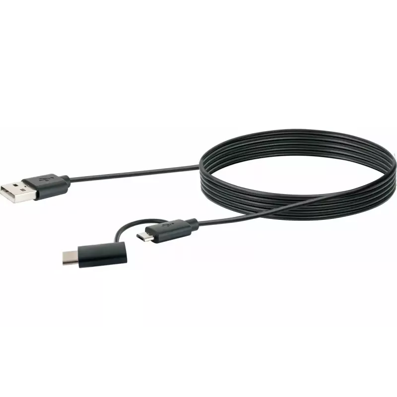 Καλώδιο USB Schwaiger CK 3112 USB 2.0 1m USB A Micro-USB B Μαύρο
