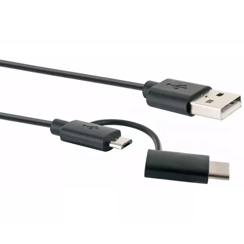 Καλώδιο USB Schwaiger CK 3112 USB 2.0 1m USB A Micro-USB B Μαύρο