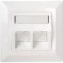 Schwaiger NKSD2532 Πρίζα δικτύου για 2x Keystone, Λευκό
