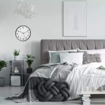 Ρολόι quartz TFA-Dostmann 60.3537.01 στρογγυλό μαύρο επιτραπέζιο/επίτοιχο