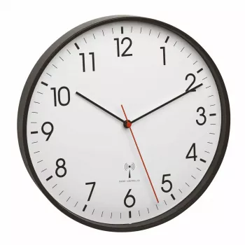 Ρολόι quartz TFA-Dostmann 60.3537.01 στρογγυλό μαύρο επιτραπέζιο/επίτοιχο