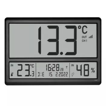 Ψηφιακό ξυπνητήρι TFA-Dostmann 60.4523.01 μαύρο LCD