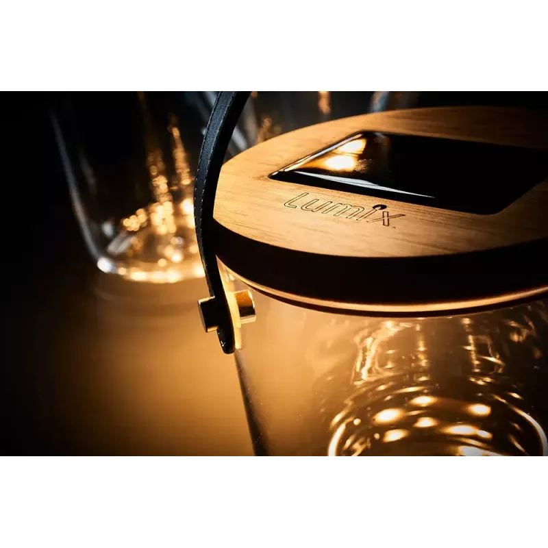 Επιτραπέζιο φωτιστικό Krinner LUMIX Deco Glass Basic LED διαφανές μπαμπού γυαλί