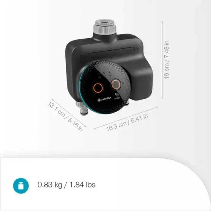 GARDENA smart home έλεγχος νερού Wireless 19034-20 — Bluetooth, με μπαταρία (AA), μαύρο