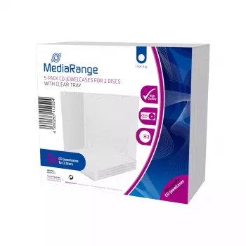 Θήκη CD διπλή MediaRange διαφανής 10 mm