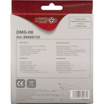 Ασύρματος προσαρμογέας Inter-Tech DMG-08 WLAN Bluetooth 150 Mbit/s