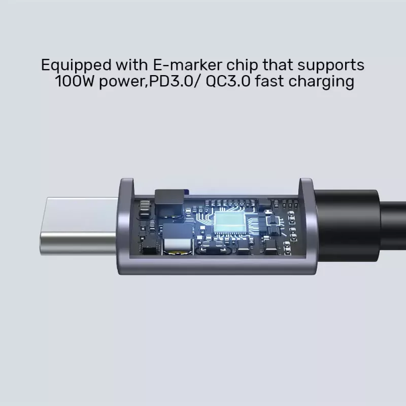 Καλώδιο USB UNITEK C14123BK-1M 1m USB 2.0 μαύρο γκρι