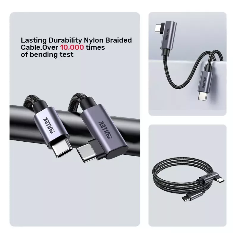 Καλώδιο USB UNITEK C14123BK-1M 1m USB 2.0 μαύρο γκρι