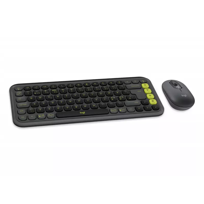 Σετ πληκτρολογίου-ποντικιού Logitech POP Icon QZERTY Bluetooth Mini Graphite πράσινο
