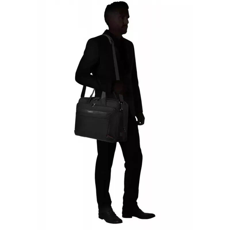 Χαρτοφύλακας Samsonite PRO-DLX 6 43,9 cm μαύρο επεκτάσιμο