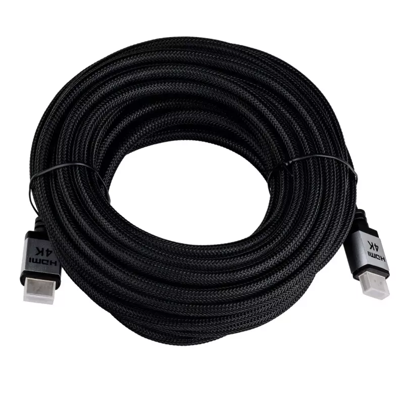 Καλώδιο Akyga AK-HD-100P HDMI-2.0, πλεκτό, σειρά PRO, 10 m, μαύρο