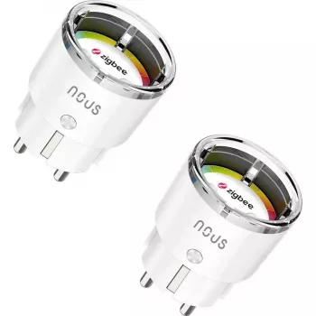Έξυπνο βύσμα Nous A1Z 15A ZigBee συσκευασία 2 τεμ. – έξυπνος αντάπτορας πρίζας, 15 A