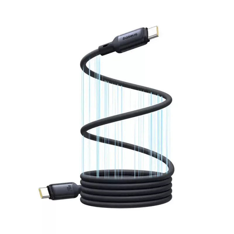 Καλώδιο USB-C σε USB-C Baseus PicoGo 1 m, μαύρο, μεταφορά δεδομένων έως 0,48 Gbit/s
