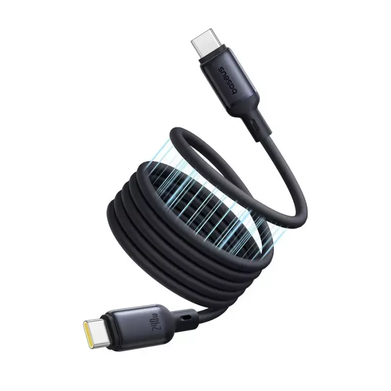 Καλώδιο USB-C σε USB-C Baseus PicoGo 1 m, μαύρο, μεταφορά δεδομένων έως 0,48 Gbit/s