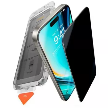 Μεμβράνη προστασίας απορρήτου Torras Privacy INSTALL MASTER για iPhone 17 Air — Μαύρη