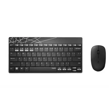 Σετ πληκτρολογίου-ποντικιού Rapoo 8000M Universal Bluetooth QWERTZ Γερμανικό Μαύρο