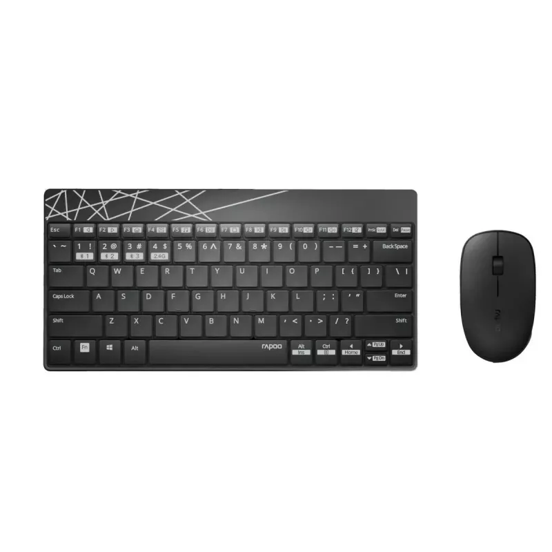 Σετ πληκτρολογίου-ποντικιού Rapoo 8000M Universal Bluetooth QWERTZ Γερμανικό Μαύρο