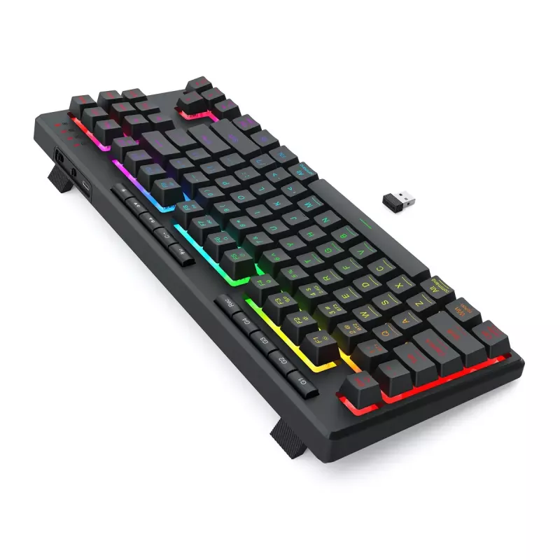 Πληκτρολόγιο REDRAGON K516RGB-PRO SHIVA PRO 87 USB RF Wireless Bluetooth μαύρο