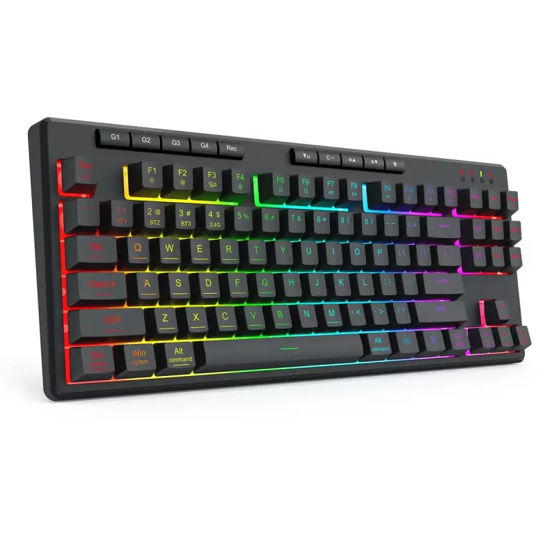Πληκτρολόγιο REDRAGON K516RGB-PRO SHIVA PRO 87 USB RF Wireless Bluetooth μαύρο
