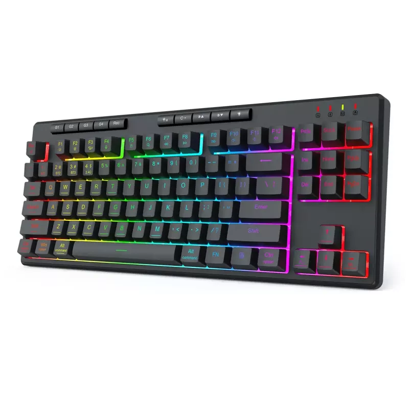 Πληκτρολόγιο REDRAGON K516RGB-PRO SHIVA PRO 87 USB RF Wireless Bluetooth μαύρο