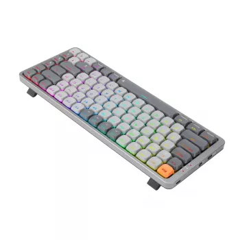 Μηχανικό πληκτρολόγιο REDRAGON K652GG-RGB-PRO ενσύρματο ασύρματο Bluetooth γκρι