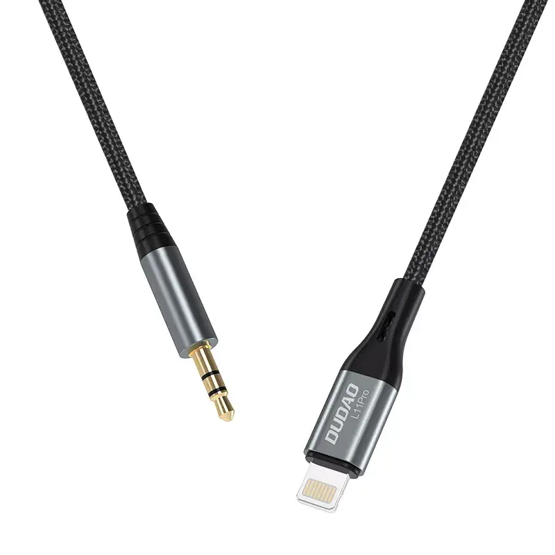 Καλώδιο ήχου DUDAO Lightning - minijack 3,5 mm, 1 m, γκρι L11PRO