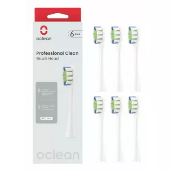 Κεφαλές οδοντόβουρτσας Oclean P1C1 W06 6 τεμ. λευκές εξαιρετικά απαλές