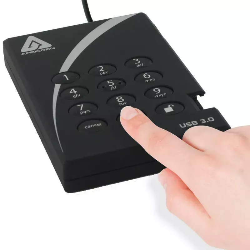 Εξωτερικός σκληρός δίσκος Apricorn 2TB USB 3.2 Gen 1 Aegis Padlock
