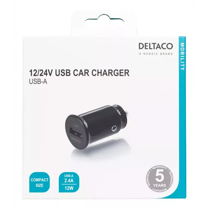Φορτιστής αυτοκινήτου Deltaco USB-CAR123 Universal μαύρο