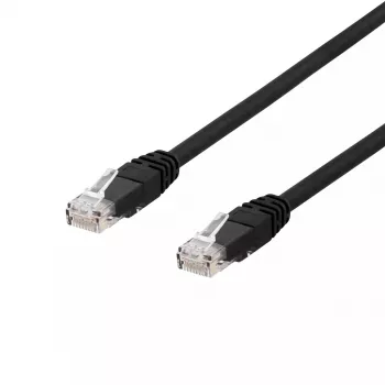 Καλώδιο δικτύου Deltaco TP-620UV RJ-45 Cat6 20 m μαύρο