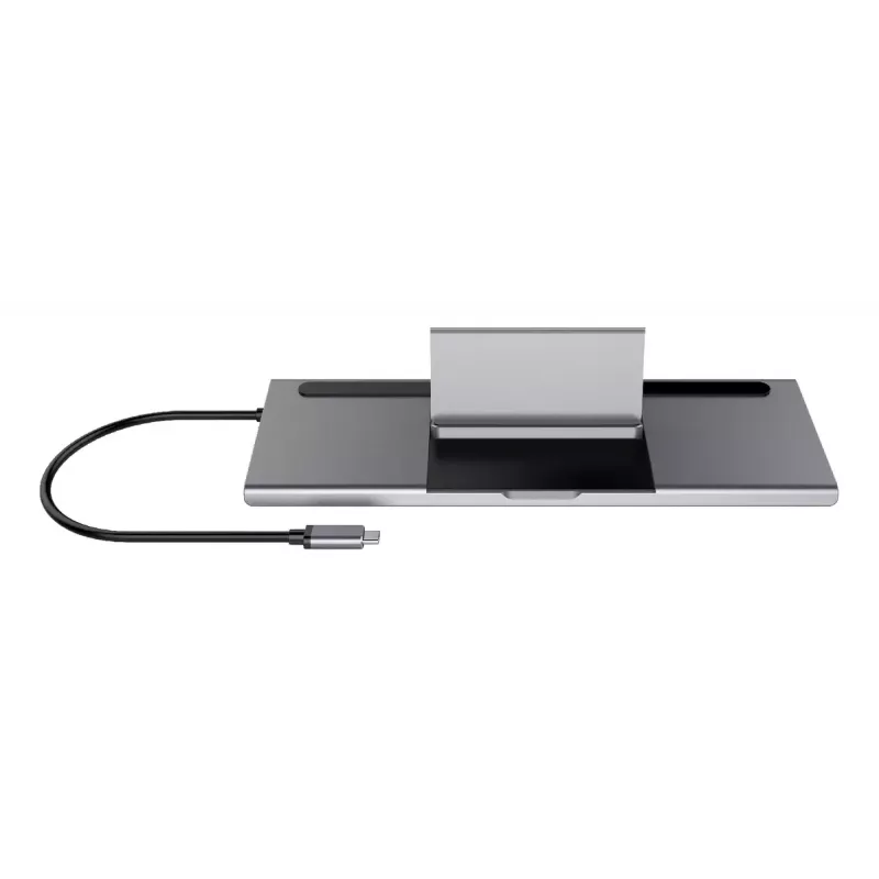 Βάση σύνδεσης laptop Deltaco USBC-DOCK2 ενσύρματη USB 3.2 Gen 1 Type-C γκρι